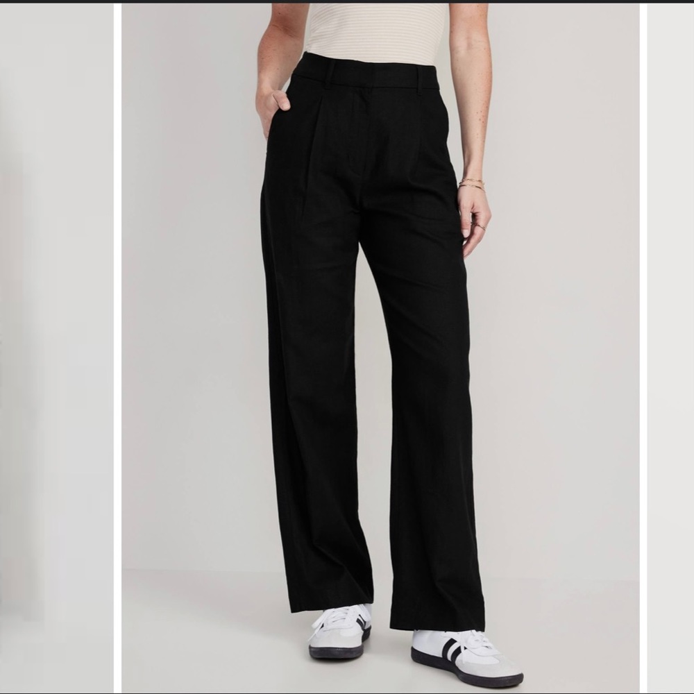 Old Navy Extra High-Waisted Pleated Trouser Wide-Leg Pants Petite Small